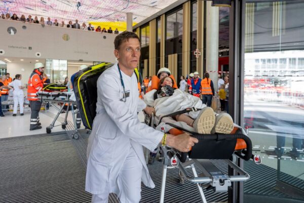 Notfallübung an der Freiburger Uniklinik