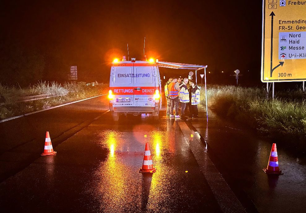 Unfall mit drei Toten in Freiburg