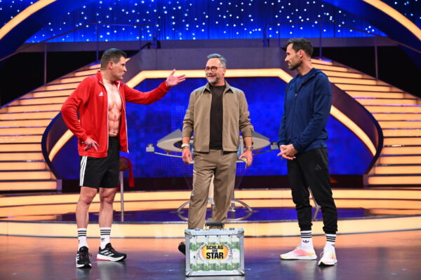 Im „Muskelshirt“ trat Jan Ullrich gegen Sven Hannawald bei „Schlag den Star“ an.