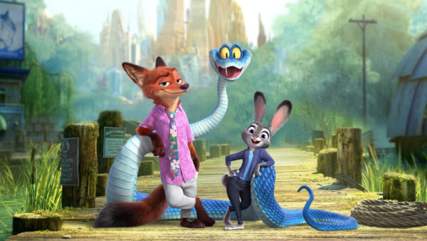 Die tierischen Detektive Judy Hopps und Nick Wilde geraten auf die rätselhafte Spur eines geheimnisvollen Reptils, das in Zoomania auftaucht. Foto: Disney Enterprises