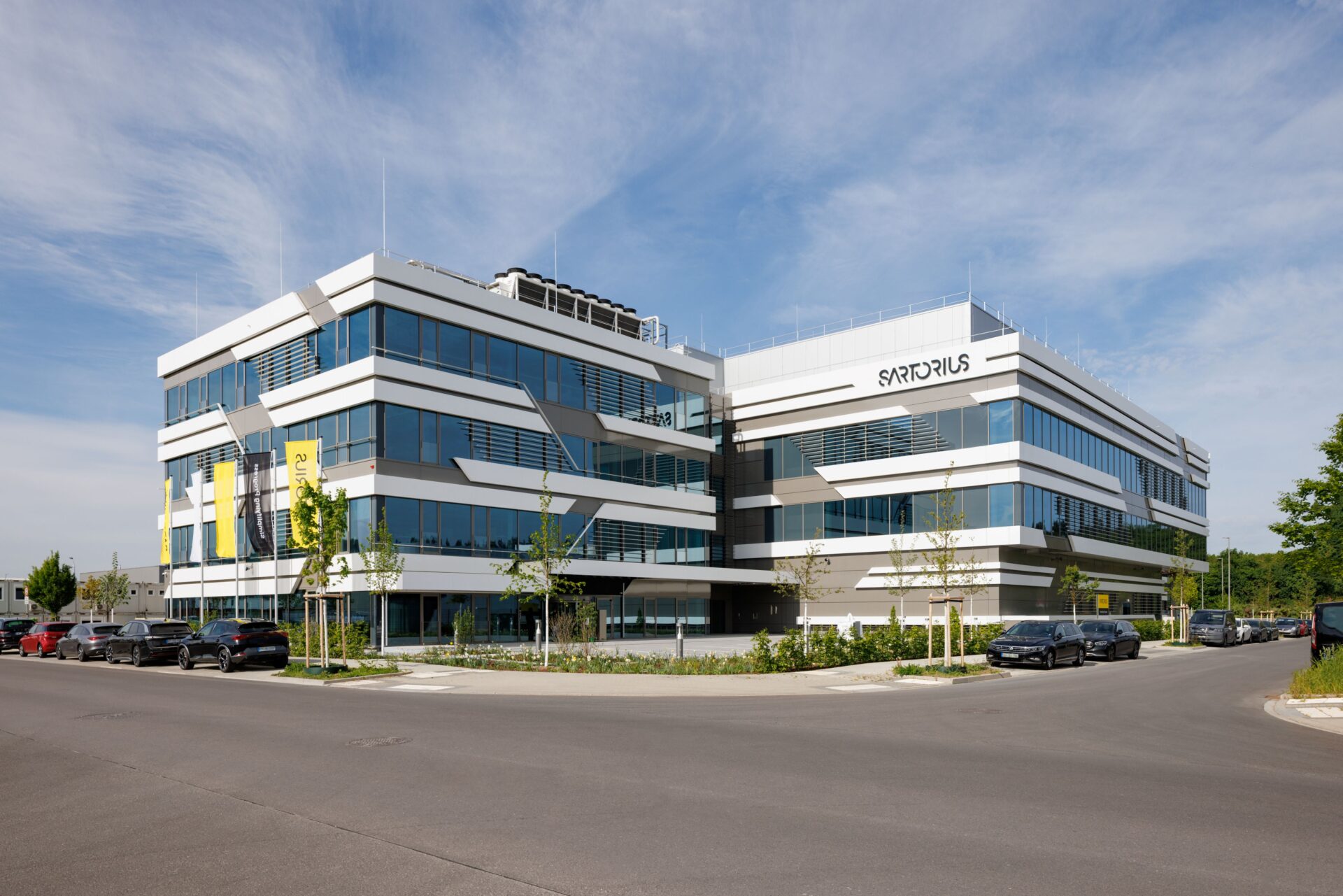 Das neue Sartorius-Kompetenzzentrum im Gewerbegebiet Haid. Foto: Sartorius